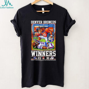 AFC Divisional Playoffs 2026 winner Mascot Denver Broncos 33 Buffalo Bills 30 shirt