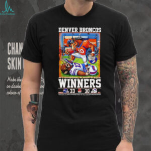 AFC Divisional Playoffs 2026 winner Mascot Denver Broncos 33 Buffalo Bills 30 shirt