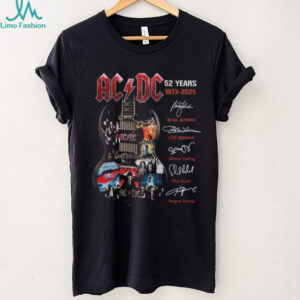 Acdc 52 Years Anniversary Guitar Signatures Tshirt Acdc 52 Years Anniversary Guitar Signatures Tshirt