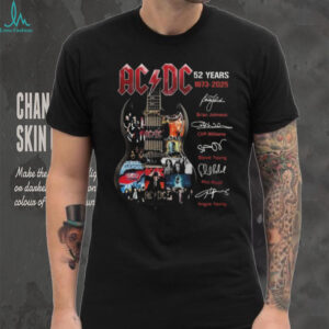 Acdc 52 Years Anniversary Guitar Signatures Tshirt