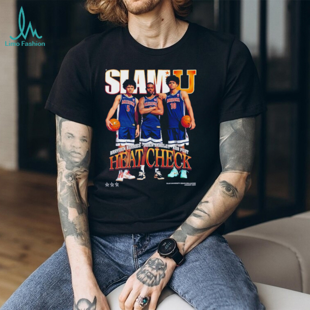 SlamU Heat Check Basketball T Shirt Brayden Burries & Jaden Bradley Sports Tee SlamU Heat Check Basketball T Shirt Brayden Burries & Jaden Bradley Sports Tee