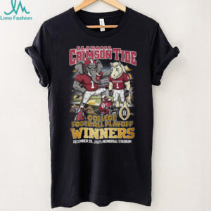 Alabama Crimson Tide vs Oklahoma Sooners College Football Playoff Winners 2025 Mascot T Shirt Alabama Crimson Tide vs Oklahoma Sooners College Football Playoff Winners 2025 Mascot T Shirt