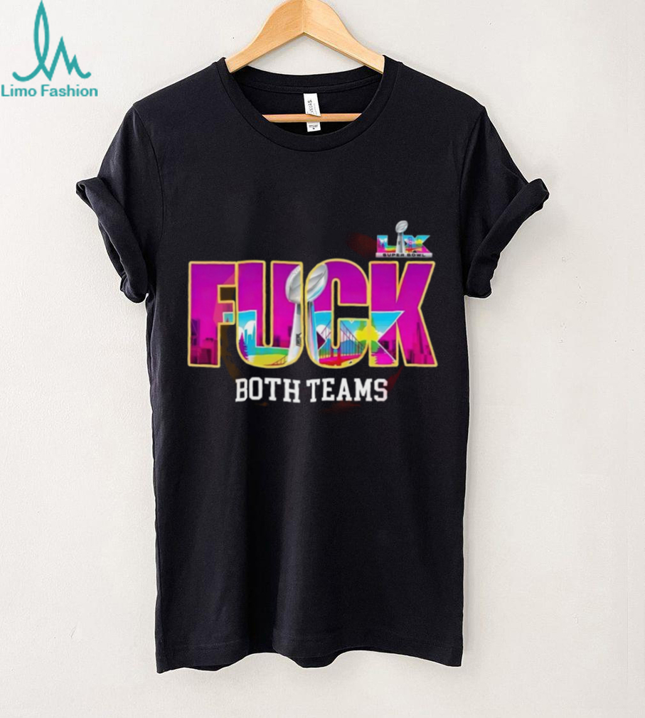 Anti Super Bowl 2026 “Fvck Both Teams” Bold Typography T Shirt Anti Super Bowl 2026 “Fvck Both Teams” Bold Typography T Shirt