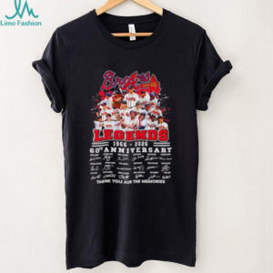 Atlanta Braves 60th Anniversary 1966 2026 Legends Signatures T Shirt
