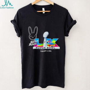 Bad Bunny Super Bowl LIX 2026 Commemorative Logo Black T Shirt