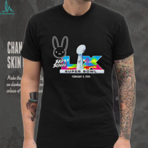 Bad Bunny Super Bowl LIX 2026 Commemorative Logo Black T Shirt