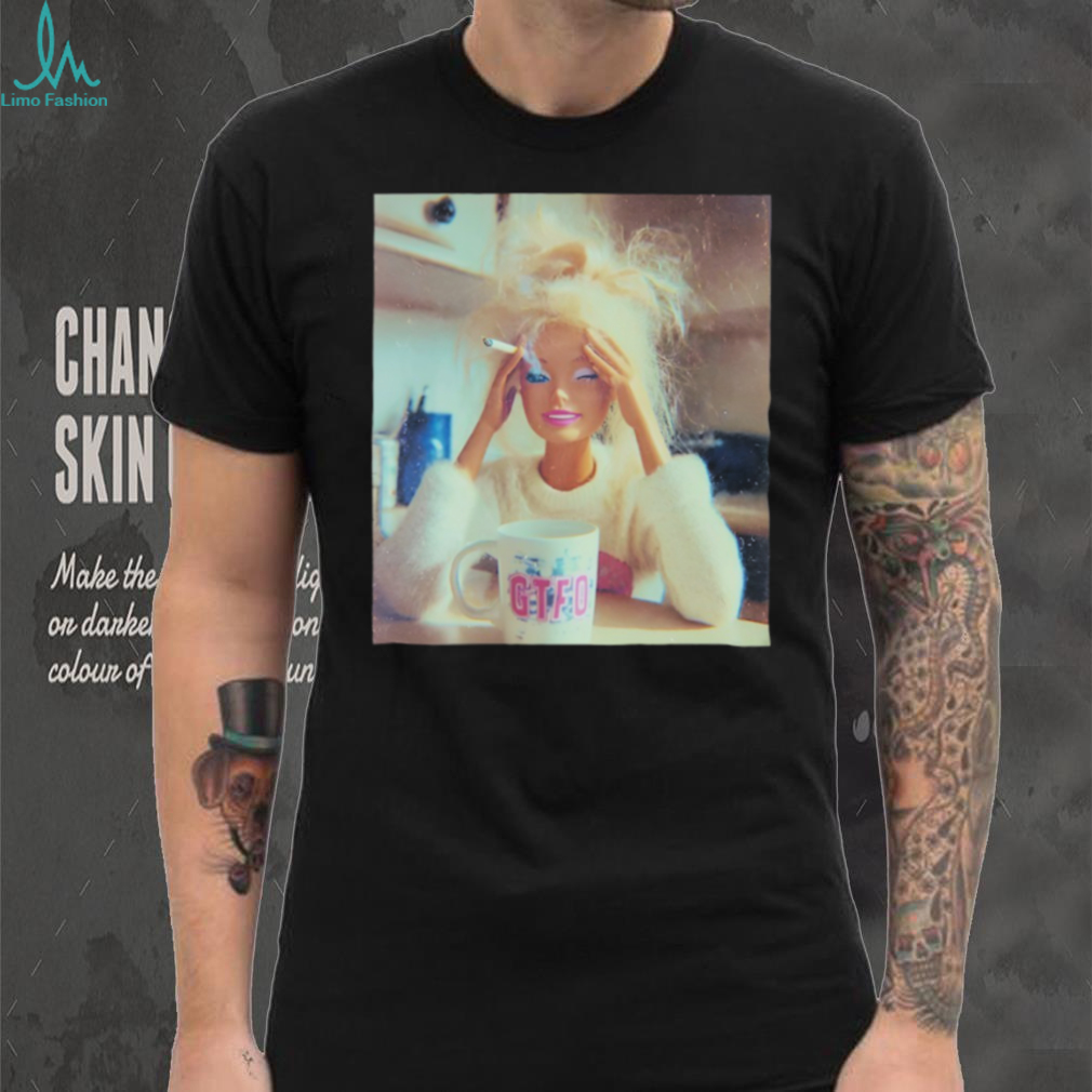 Barbie Smoking Distressed Doll Face Meme shirt Barbie Smoking Distressed Doll Face Meme shirt