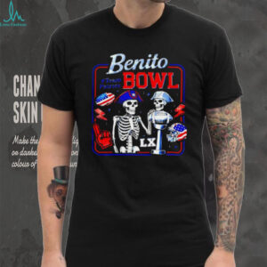 Benito Bowl Super Bowl LX Team Patriot Skeletons Football Graphic Tee