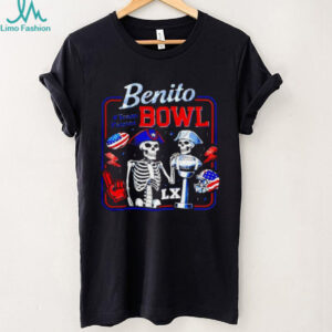 Benito Bowl Super Bowl LX Team Patriot Skeletons Football Graphic Tee