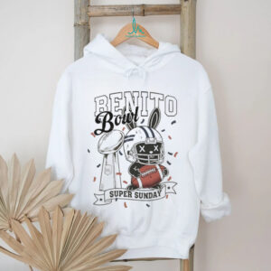Benito Bowl Super Sunday Bunny Mascot Football Trophy Graphic T Shirt