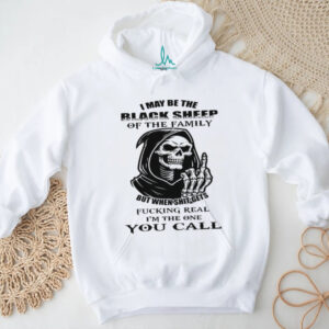 Black Sheep of the Family Grim Reaper Sarcastic Skull Graphic T Shirt