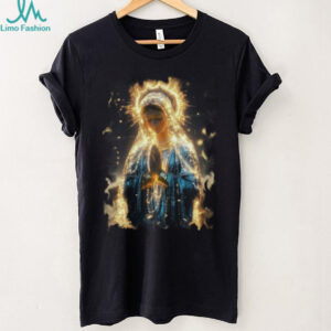 Blessed Virgin Mary Glow Spiritual Catholic Christian Graphic Tee