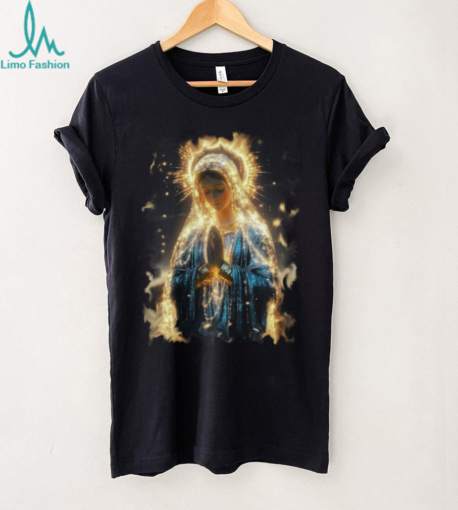 Blessed Virgin Mary Glow Spiritual Catholic Christian Graphic Tee Blessed Virgin Mary Glow Spiritual Catholic Christian Graphic Tee