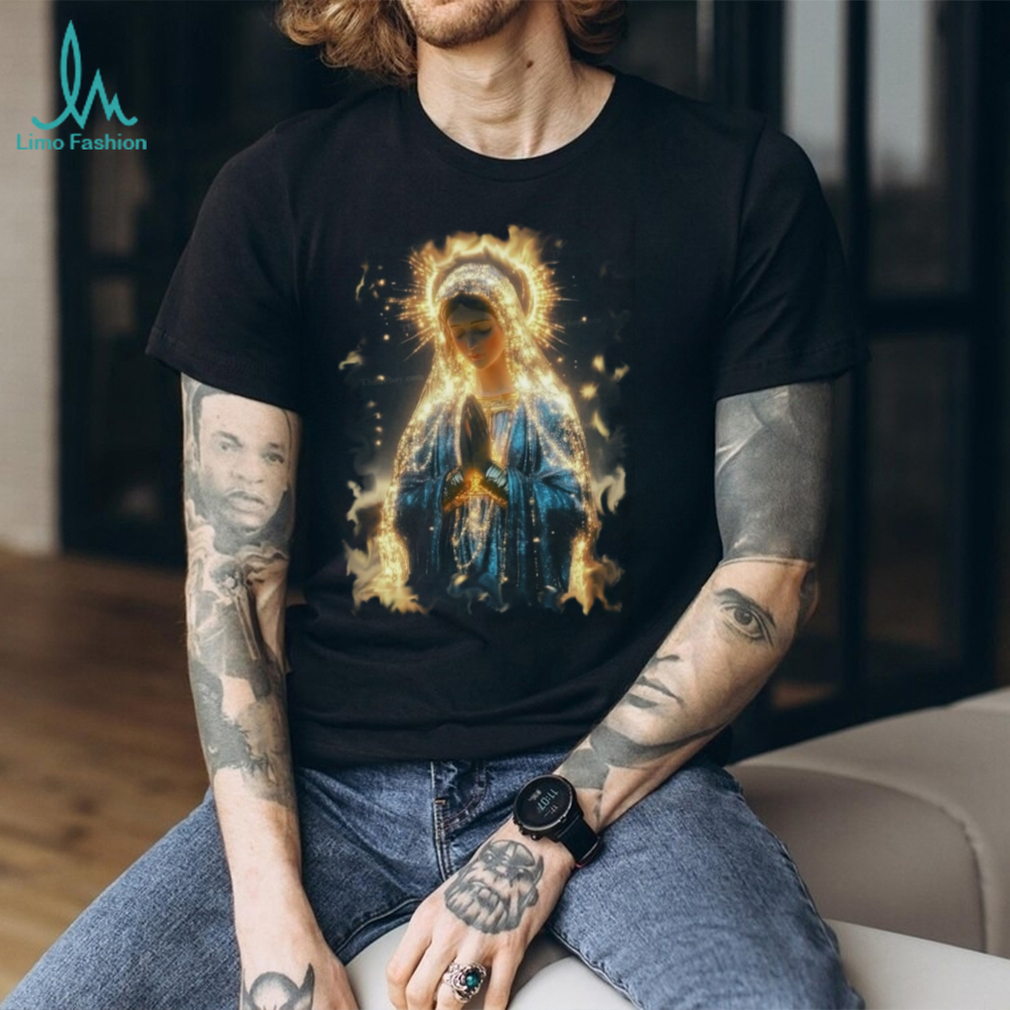 Blessed Virgin Mary Glow Spiritual Catholic Christian Graphic Tee Blessed Virgin Mary Glow Spiritual Catholic Christian Graphic Tee