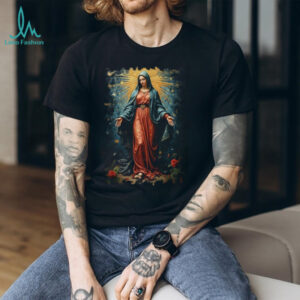 Blessed Virgin Mary Mother Of God Religious Graphic T Shirt