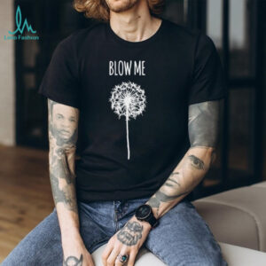 Blow Me Dandelion Flower Seeds Minimalist Graphic T Shirt