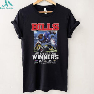 Buffalo Bills Beat Jacksonville Jaguars Winners Score 27 24 2025 AFC Wild Card Mascot Unisex T shirt