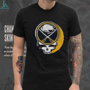Buffalo Sabres x Grateful Dead Steal Your Face Mashup Hockey T Shirt