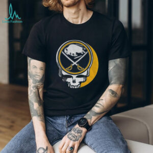 Buffalo Sabres x Grateful Dead Steal Your Face Mashup Hockey T Shirt