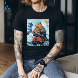Capybara Japanese Samurai and Waves shirt