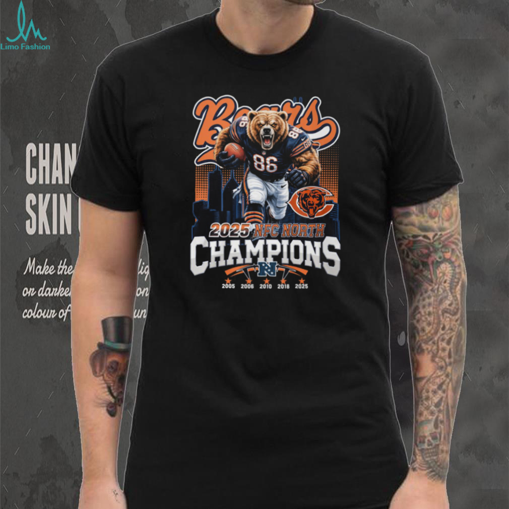 Chicago Bears 2025 NFC North Champions Conquer T Shirt Chicago Bears 2025 NFC North Champions Conquer T Shirt
