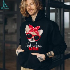 Chihuahua Mom Red Glasses Bandana Shirt