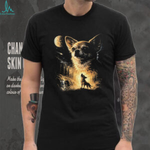 Chihuahua Wolf Moon Vintage Style Aesthetic Dog Lovers T Shirt