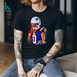 Christian Gonzalez New England Patriots Shh Signature Pose T Shirt