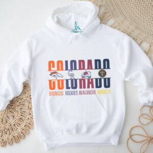 Colorado Sports Teams Text Logo Broncos Rockies Avalanche Nuggets T Shirt Colorado Sports Teams Text Logo Broncos Rockies Avalanche Nuggets T Shirt
