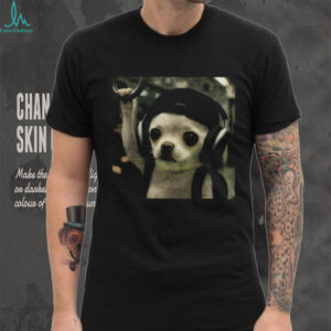 Commuter Chihuahua With Headphones Meme Shirt Funny Dog On Subway