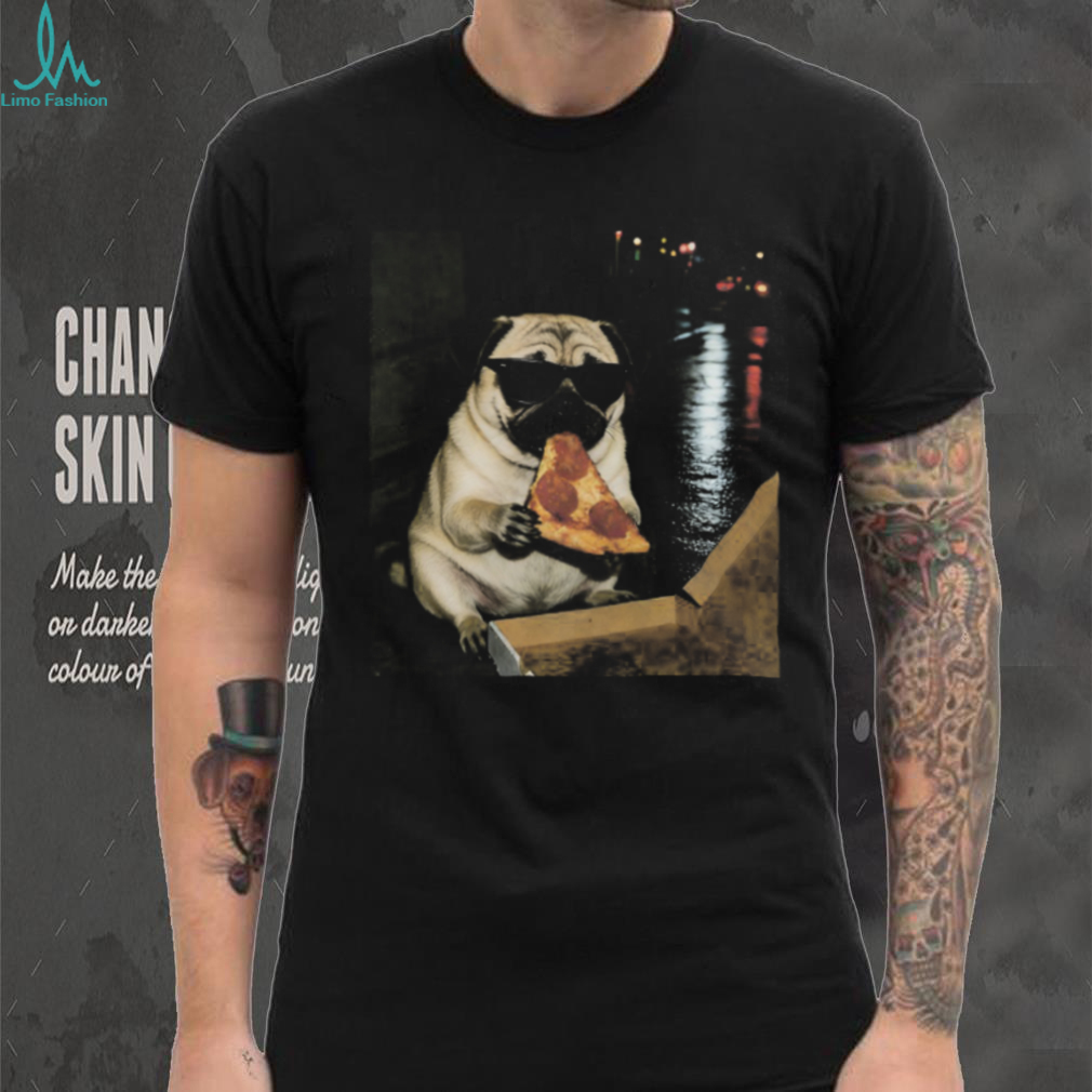 Cool Pug Eating Pizza With Sunglasses Meme Shirt Funny Party Dog Tee Cool Pug Eating Pizza With Sunglasses Meme Shirt Funny Party Dog Tee