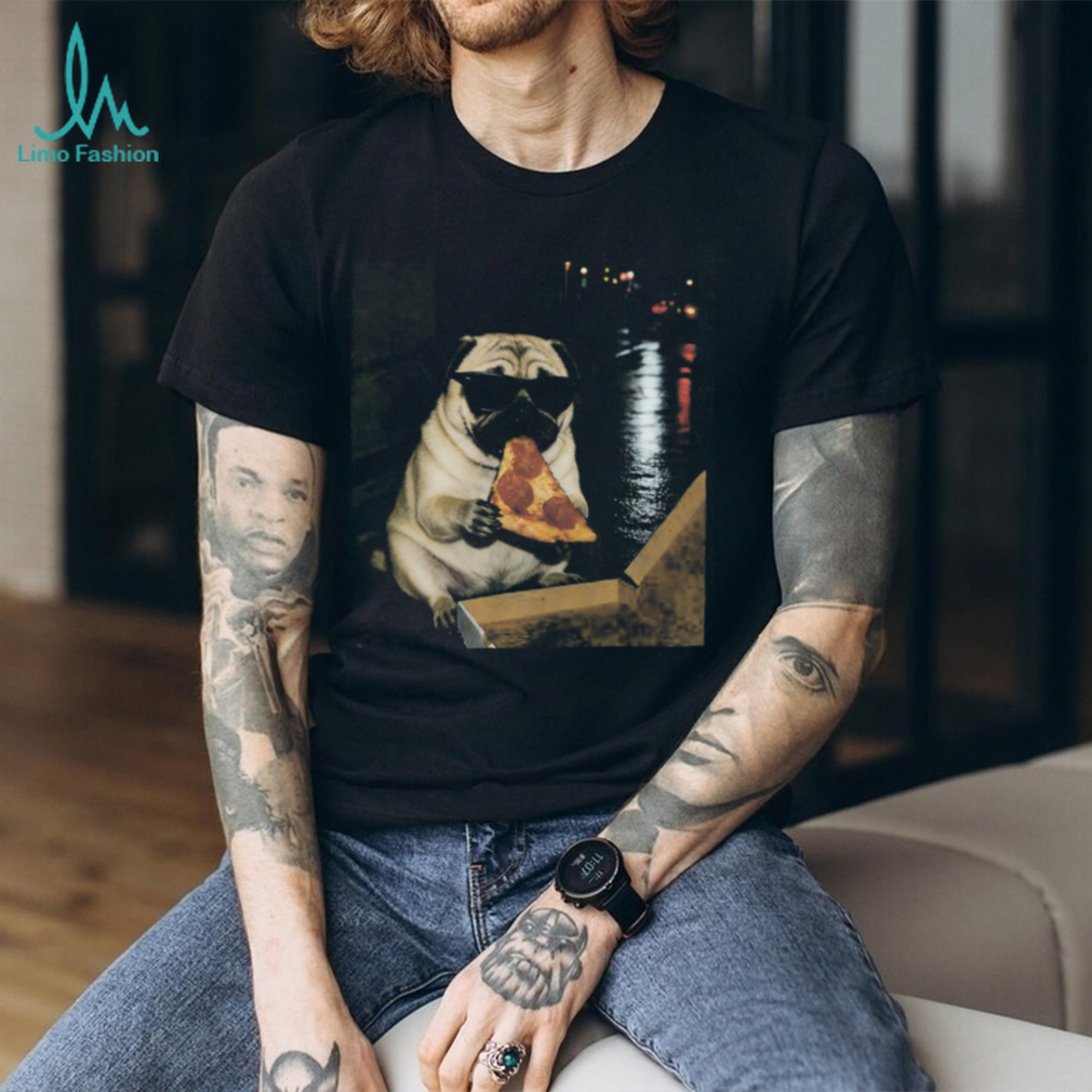 Cool Pug Eating Pizza With Sunglasses Meme Shirt Funny Party Dog Tee Cool Pug Eating Pizza With Sunglasses Meme Shirt Funny Party Dog Tee