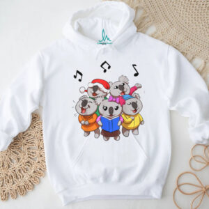 Cute Koala Choir Singing Christmas Carols Holiday Graphic Shirt