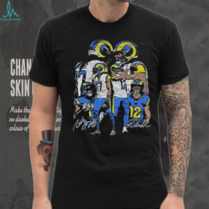 Davante Adams and Puka Nacua Los Angeles Rams Football NFL signatures shirt