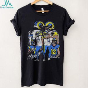 Davante Adams and Puka Nacua Los Angeles Rams Football NFL signatures shirt