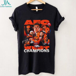 Denver Broncos 2025 AFC West Division Champions Locker Room Trophy Collection T Shirt Denver Broncos 2025 AFC West Division Champions Locker Room Trophy Collection T Shirt