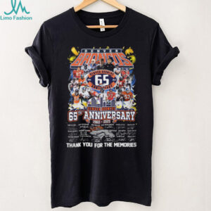Denver Broncos 65th Anniversary 1960 2025 Legends Signatures T Shirt Denver Broncos 65th Anniversary 1960 2025 Legends Signatures T Shirt