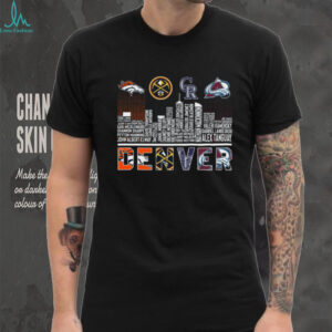 Denver Sports Teams Skyline Players Name Logo T Shirt