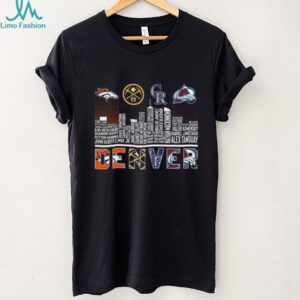 Denver Sports Teams Skyline Players Name Logo T Shirt