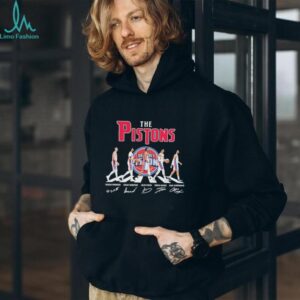 Detroit Pistons Abbey Road Parade Signature Player Roster Basketball T Shirt