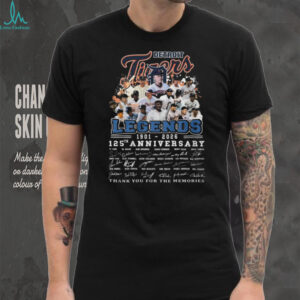 Detroit Tigers 125th Anniversary Legends Signature History T Shirt