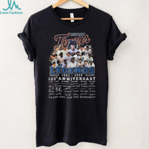 Detroit Tigers 125th Anniversary Legends Signature History T Shirt