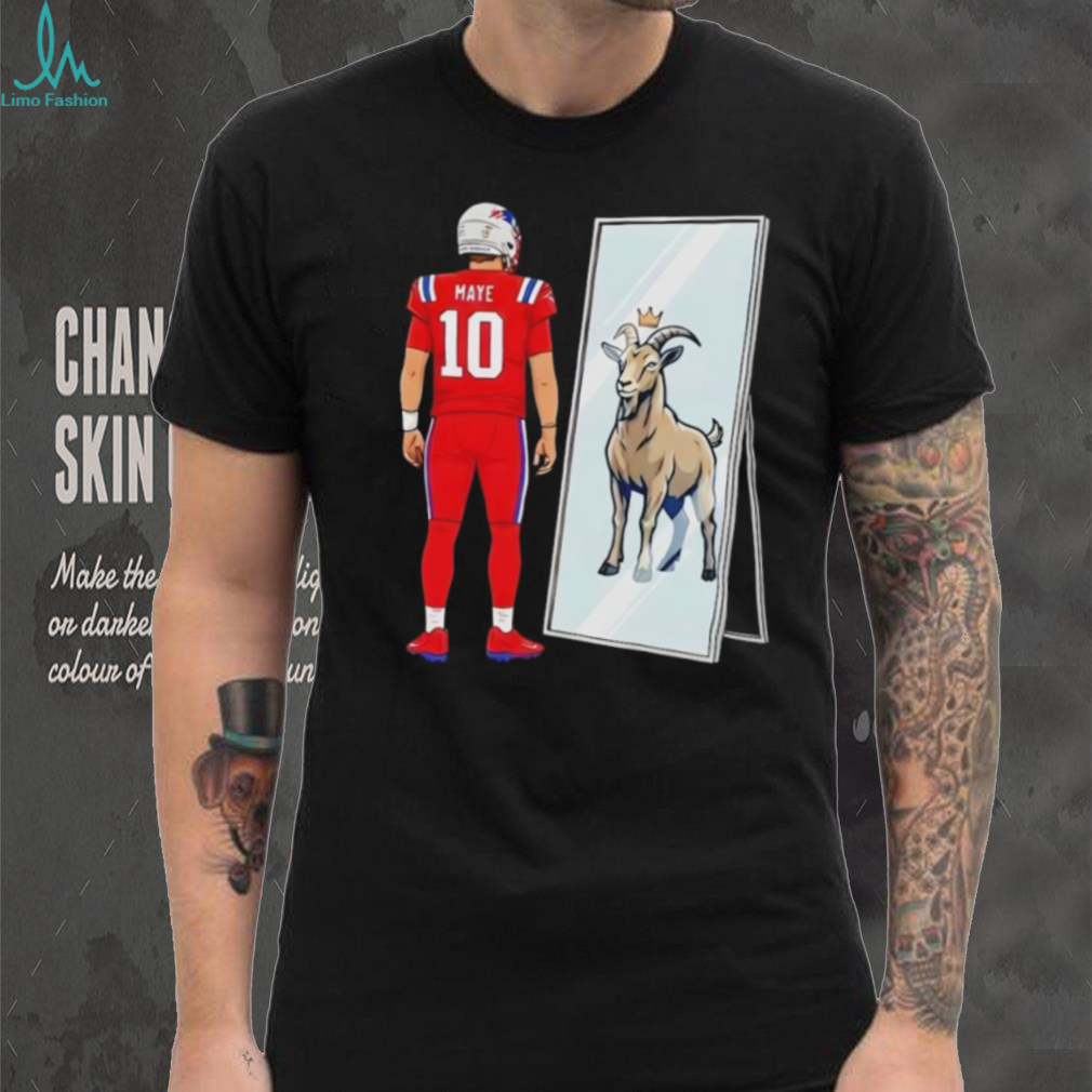 Drake Maye 10 Mirror Goat New England Patriots Football 2026 t shirt Drake Maye 10 Mirror Goat New England Patriots Football 2026 t shirt