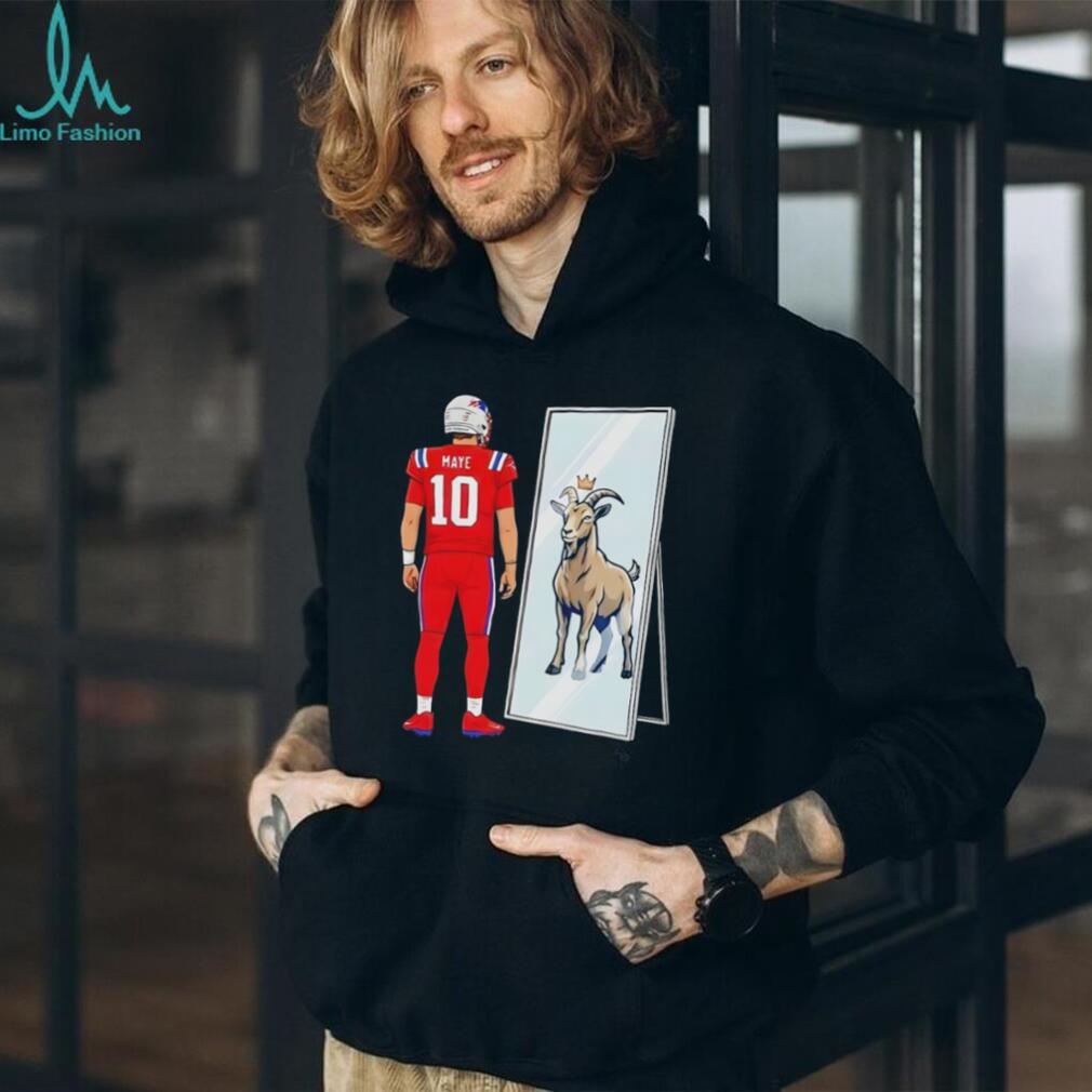 Drake Maye 10 Mirror Goat New England Patriots Football 2026 t shirt Drake Maye 10 Mirror Goat New England Patriots Football 2026 t shirt