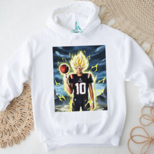 Drake Maye x Son Goku Super Saiyan New England Patriots Super Bowl LIX T Shirt