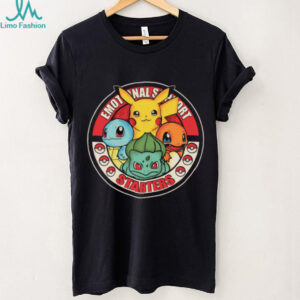 Emotional Support Starters Retro Badge Pokémon Squad T Shirt