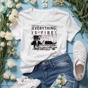 Everything Is On Fire Dystopian TV Head Social Commentary T Shirt