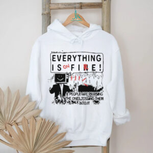 Everything Is On Fire Dystopian TV Head Social Commentary T Shirt