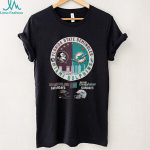 Florida State Seminoles On Saturdays And Miami Dolphins On Sundays T Shirt