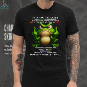 Funny Angry Frog Middle Finger Shit Storm Tee